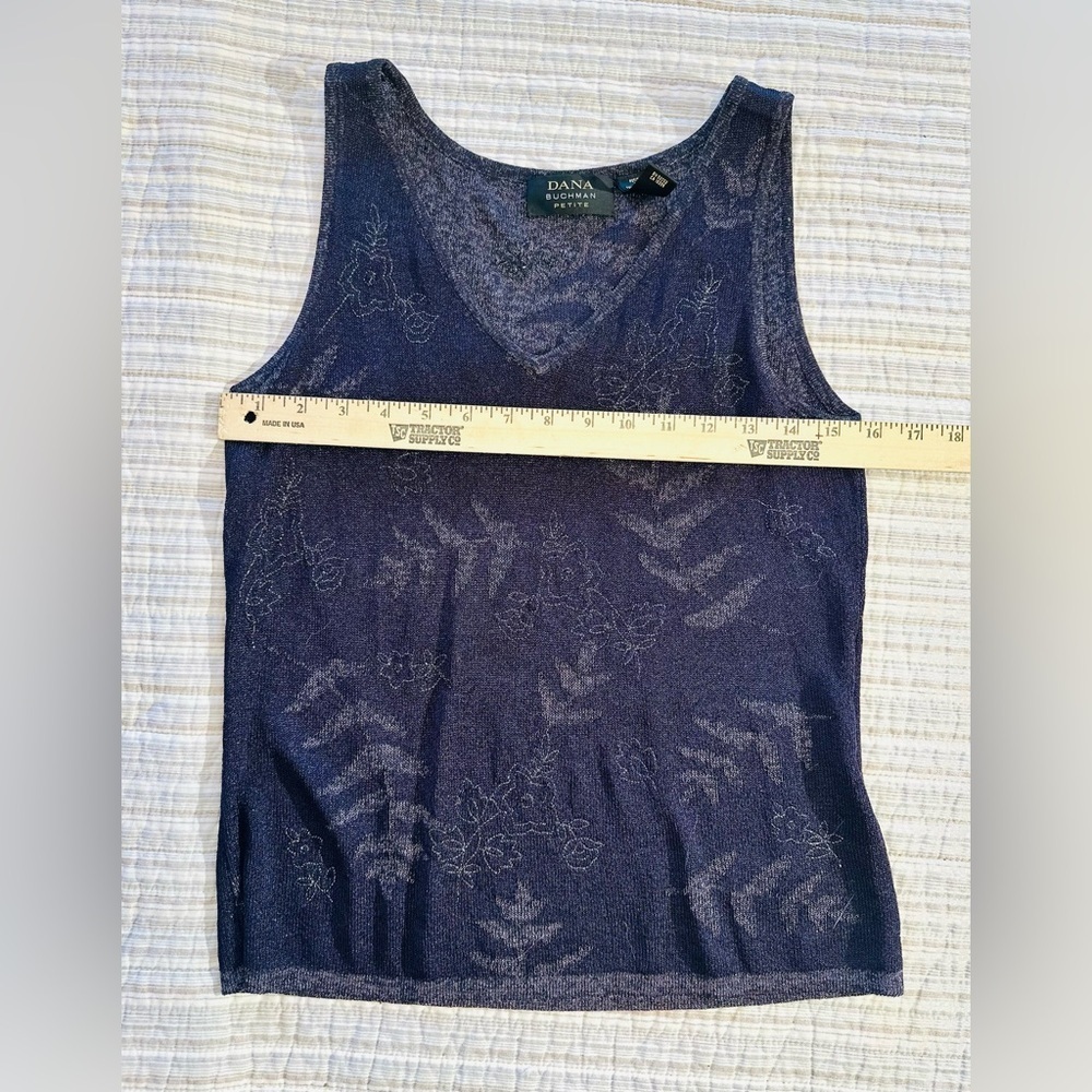 Dana Buchman Petite Purple Tank and Cardigan Set, Size M - Picture 4 of 13